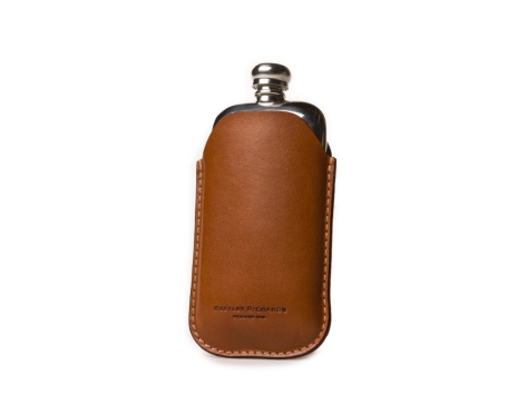 Westley Richards 2,5 oz hip flask mid tan