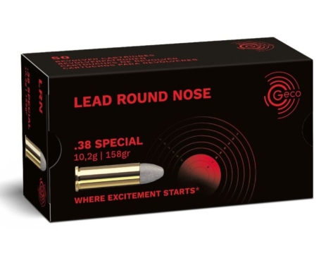 Geco .38 Special 50 Schuss Blei RK 10,2g 158gr Kal. 38 Speci