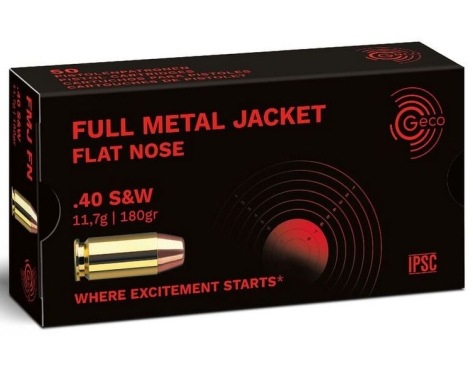Geco VM Flachkopf 11,7g. / 180gr. IPSC Kal. 40 S&W