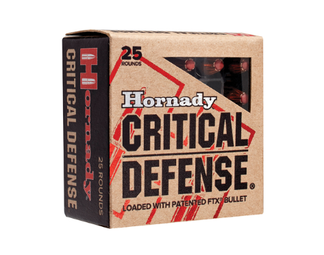 Hornady FTX 9mm short, 380 Auto, Critical Defense 90 gr 25 R