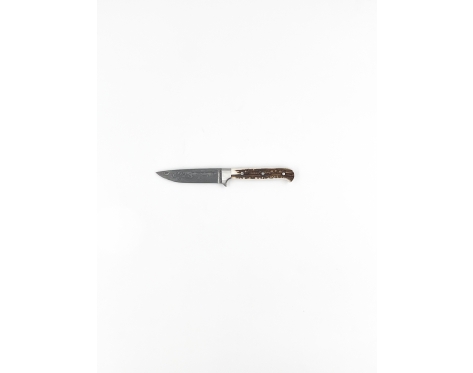 JSE Hunting Knife Hirschgweih 210/90mm, Damast