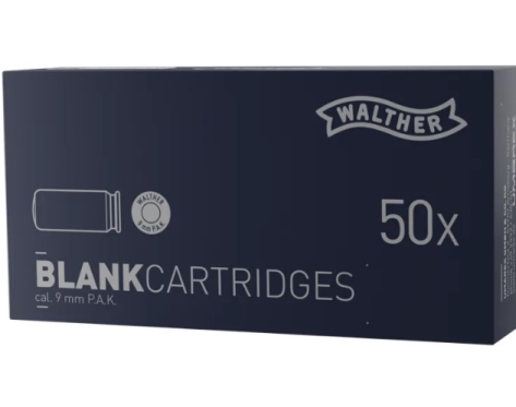 Walther  Knallpatronen 50 Stück Kal. 9mm PAK