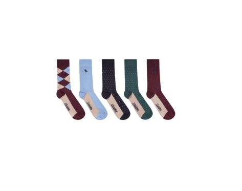 Schöffel Men´s Bamboo Sock Box of 5 Argyle Pattern Mix