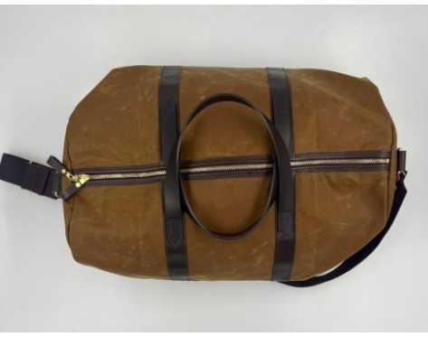 JSE Light Waxed Duffle Holdall Reisetasche sand