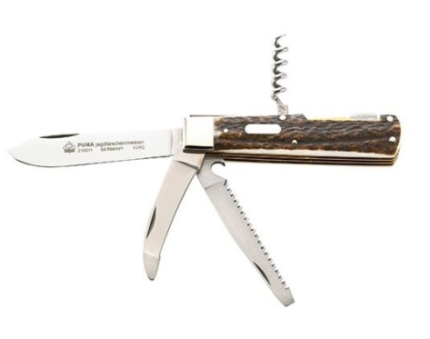 Puma Jagdtaschenmesser 4.tlg. Hirschhorn