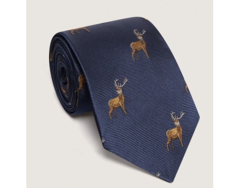 Purdey Stag Krawatte Blau