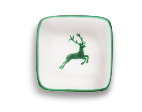 Gmundner square bowl green deer